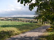 Blick auf Dietersdorf im Herbst